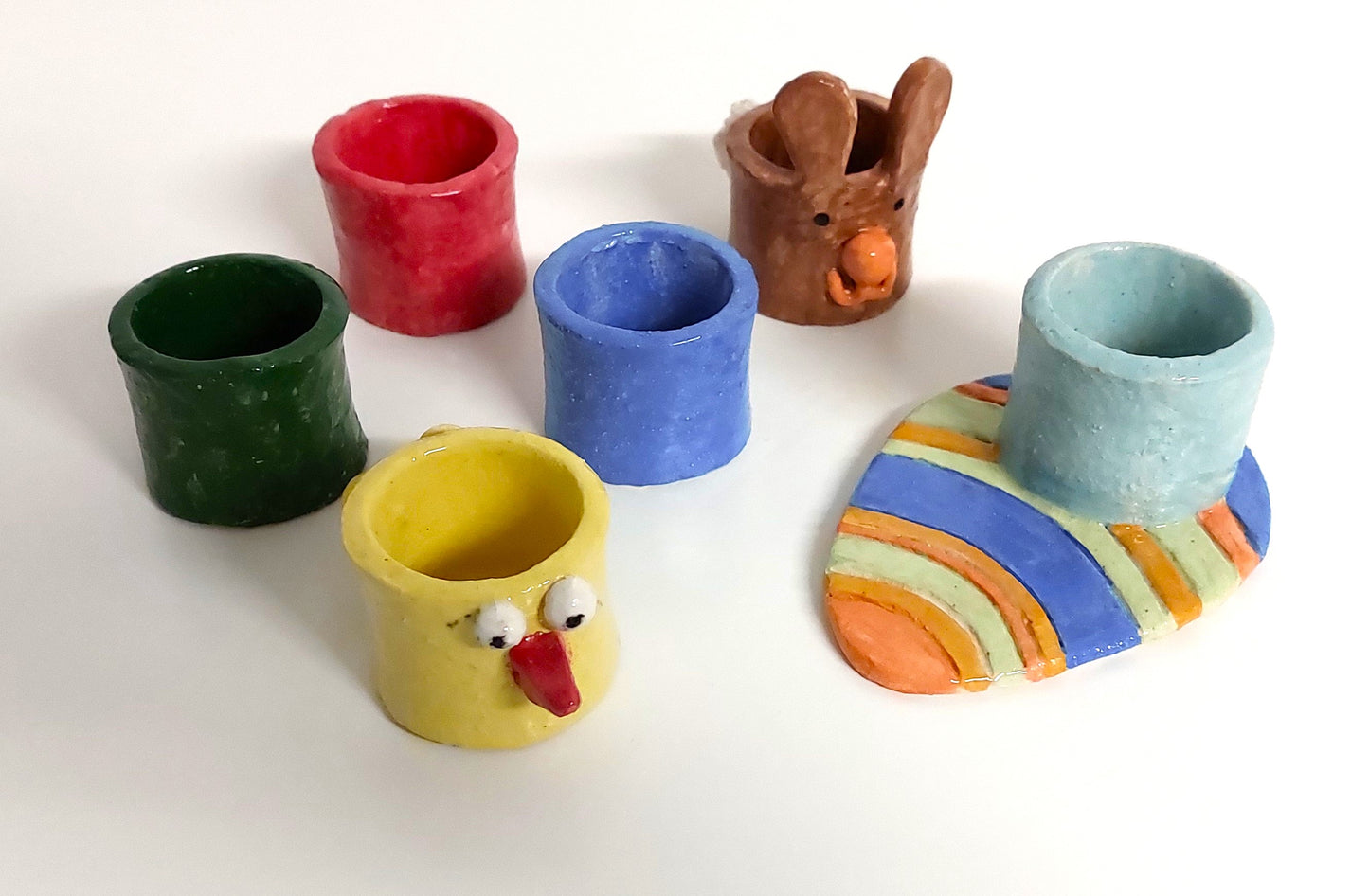 Eierdopjes: set van 6 stuks