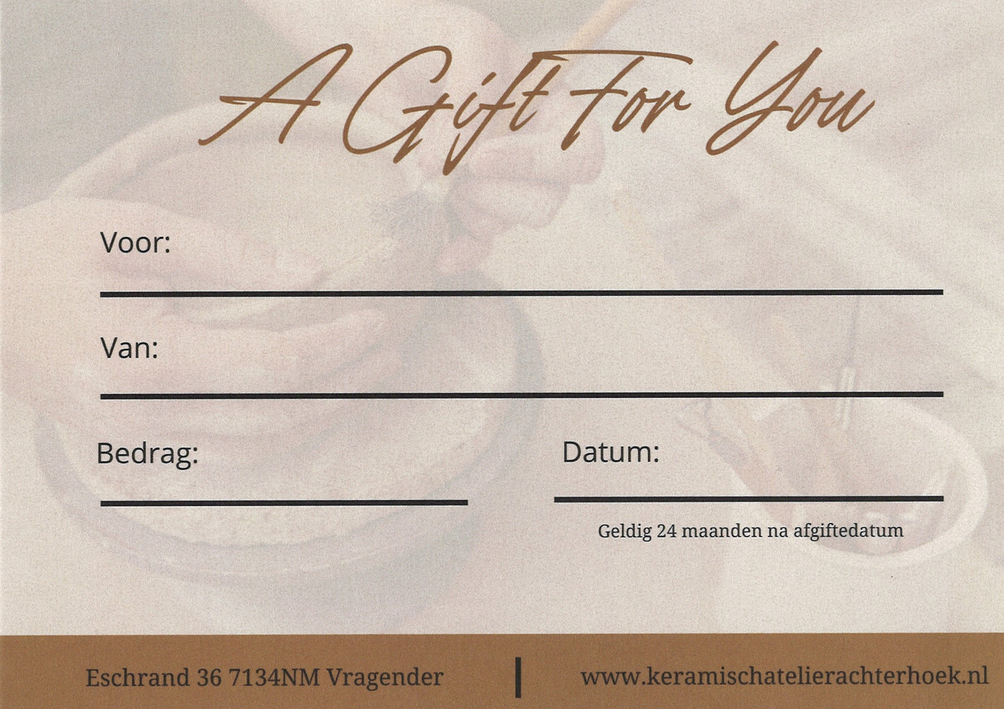 Cadeaubon PER POST