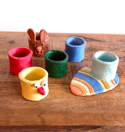 Eierdopjes: set van 6 stuks